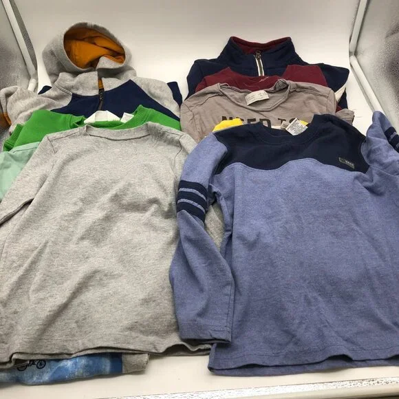 Boys 5T Long Sleeve T Shirts BUNDLE Sweatshirts H&M Oshkosh Gap Mix Fall Winter - Picture 2 of 11